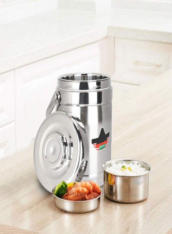 Jacksing Vacuum-Insulated Food Jar, 1.8L Straight Shape Double-Wall Vacuum Insulated Lunch Box, Stainless Steel Hot Food Container and Lunch Container Bento Box for Food Flask Wide Mouth, Silver - Image 5